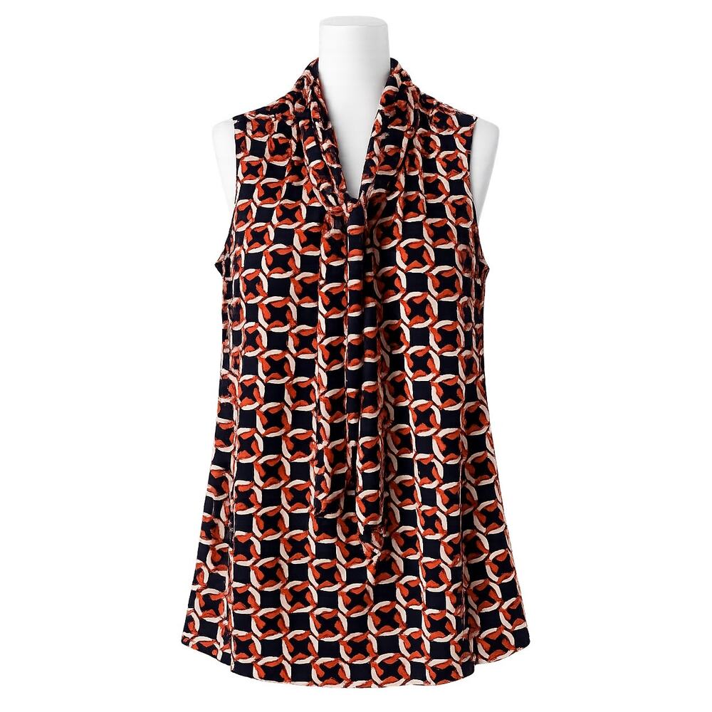 Banana Republic Chain Print Sleeveless Blouse - Size M